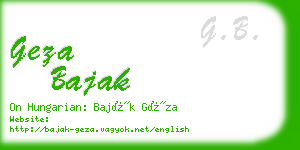 geza bajak business card